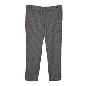 Talbots Hampshire Black and White Wool Houndstooth Ankle Pants Size 8P